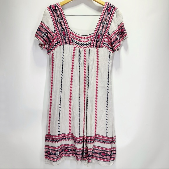 Anthropologie Pink and White Mini Dress - Picture 4 of 7